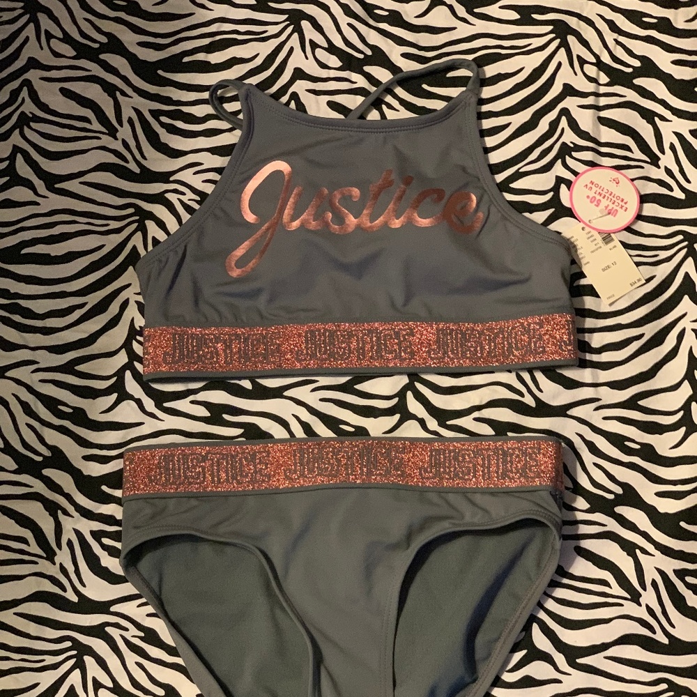 NWT Justice tankini bathing suit